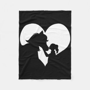 Horse Girl Horse Lovers Horseback Riding Cowgirl R Fleece Blanket