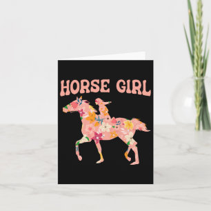 Horse Girl - Horse Riding Horseback Rider Horses H Card