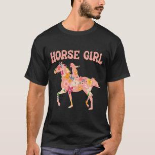 Horse Girl - Horse Riding Horseback Rider Horses H T-Shirt