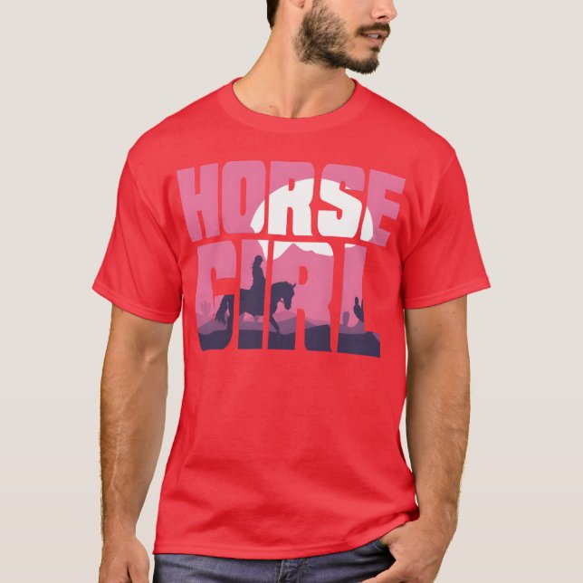 Horse Girl Horse Riding Lover girl T-Shirt (Front)