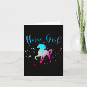 Horse Girl Horseback Equestrian Riding Saying Hors Card