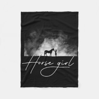 Horse Girl Horseback Riding Apparel - Horse  Fleece Blanket