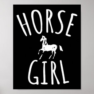Horse Girl Horseback Riding Cute Poster