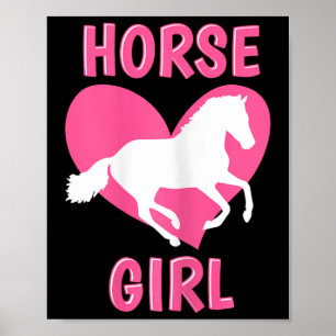Horse Girl Horseback Riding Equestrian Horse Lover Poster