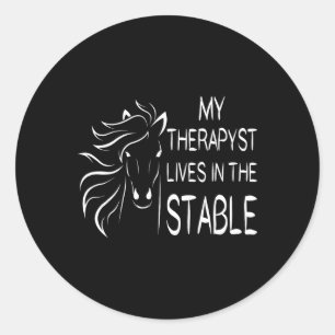 Horse Girl Horseback Riding Horsewoman Equestrian Classic Round Sticker