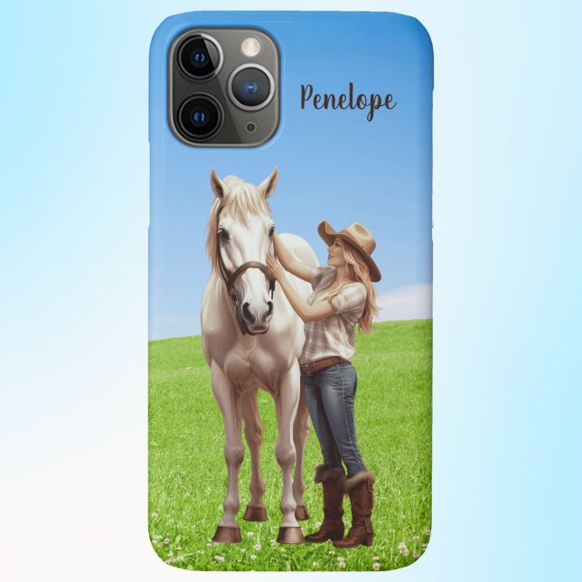 Horse Girl Horseback Riding Meadow Personalised Case-Mate iPhone Case (Creator Uploaded)