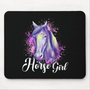 Horse Girl Horseback Riding Pony Horsescute Ss Cut Mouse Pad