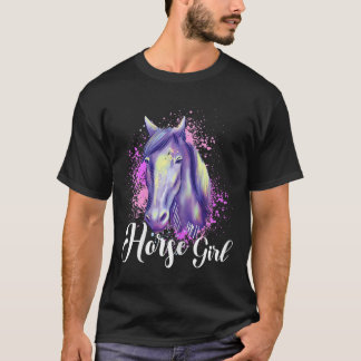 Horse Girl Horseback Riding Pony Horsescute Ss Cut T-Shirt