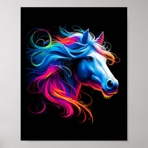 Horse Girl Horseback Riding Poster