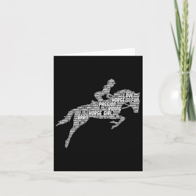 Horse Girl Horseback Riding Women Girls  Card (Front)