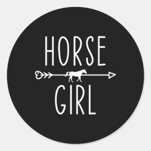 Horse Girl I Love My Horses Riding Lover Equestria Classic Round Sticker