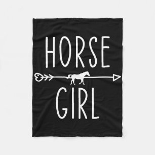 Horse Girl I Love My Horses Riding Lover Equestria Fleece Blanket