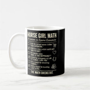 Horse Girl Math Funny Equestrian Humour Equine Coffee Mug