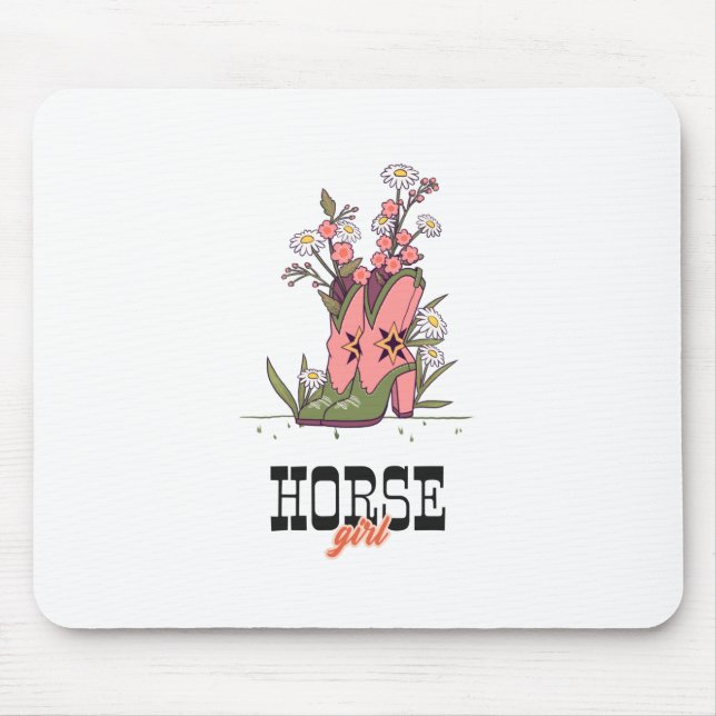 Horse Girl Mouse Pad (Front)