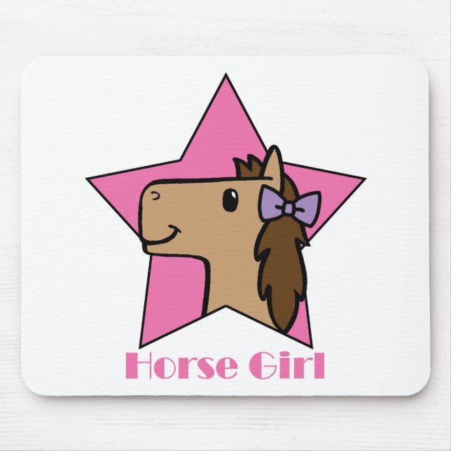 Horse Girl Mouse Pad (Front)