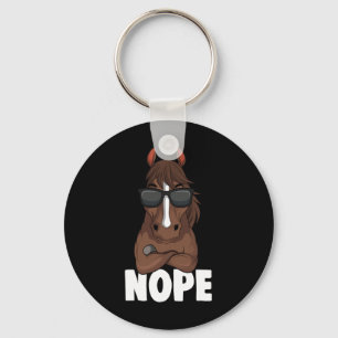 Horse Girl Nope Women Horseback Riding  Key Ring