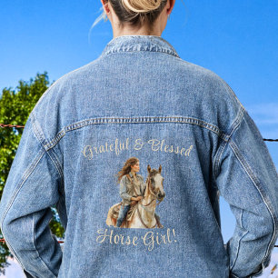 Horse Girl Personalise Jean Denim Jacket