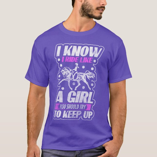 Horse Girl Riders Friendship Animals funny T-Shirt (Front)