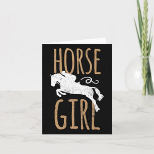 Horse Girl Shirt Gifts ~ Horseback Racing Riding L Card