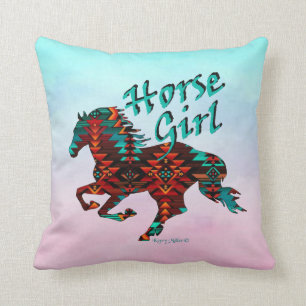 Horse Girl, Southwest Horse Cushion