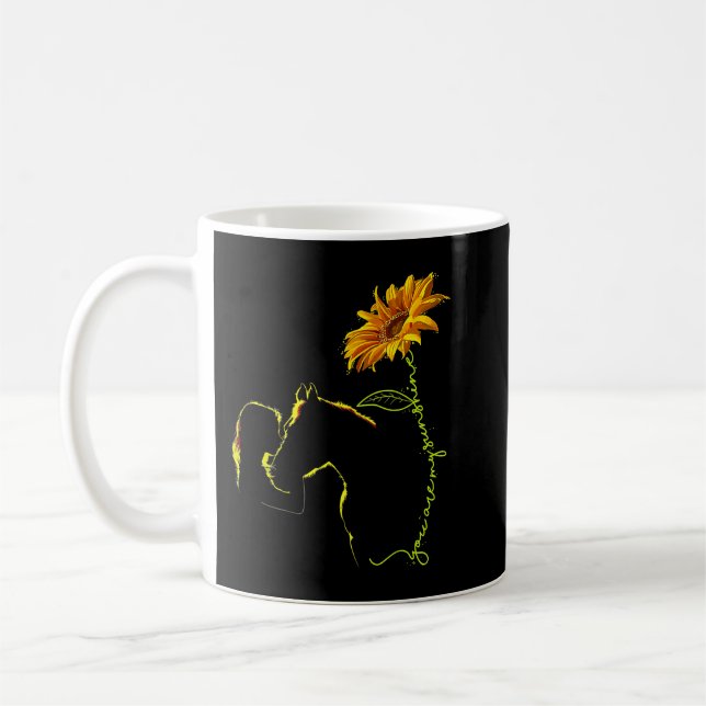 Horse Girl Sunflower Horseback Riding Equestrian H Coffee Mug (Left)