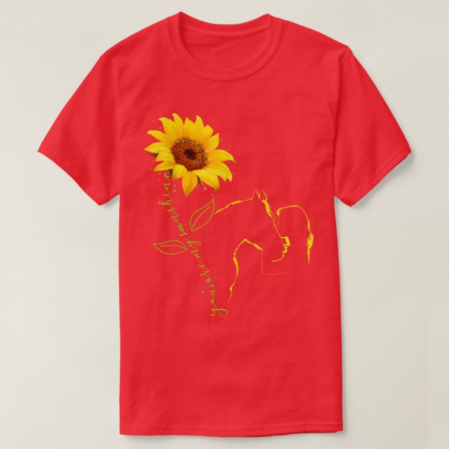 Horse Girl Sunflower Horseback Riding Equestrian H T-Shirt (Design Front)