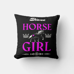 Horse Girl with Name   Cushion