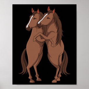 Horse Girl Women Horseback Riding Poster