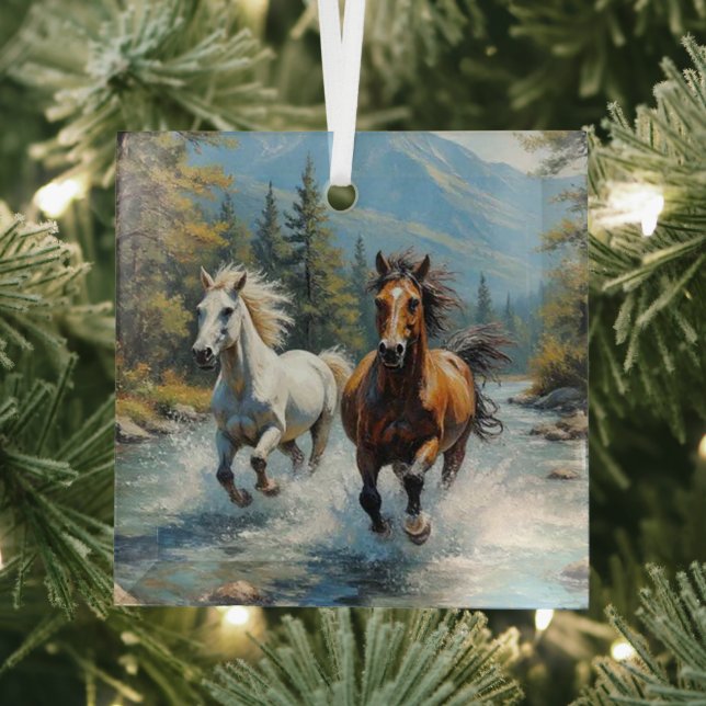 Horse Glass Tree Decoration (Insitu)