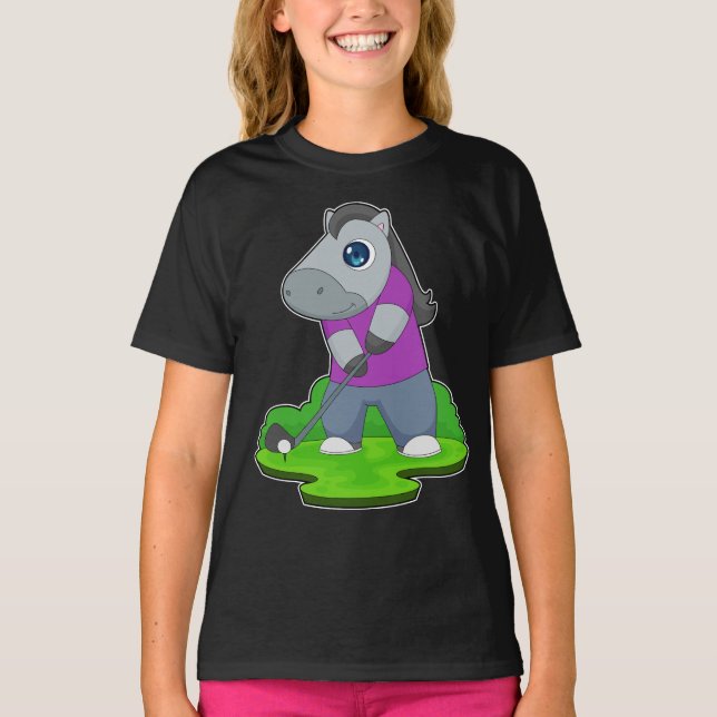 Horse Golf Golf clubs T-Shirt (Front)