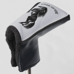 Horse Golf Head Cover Custom Text - Choose Colours