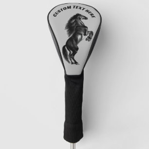 Horse Golf Head Cover with Custom Text Your Name