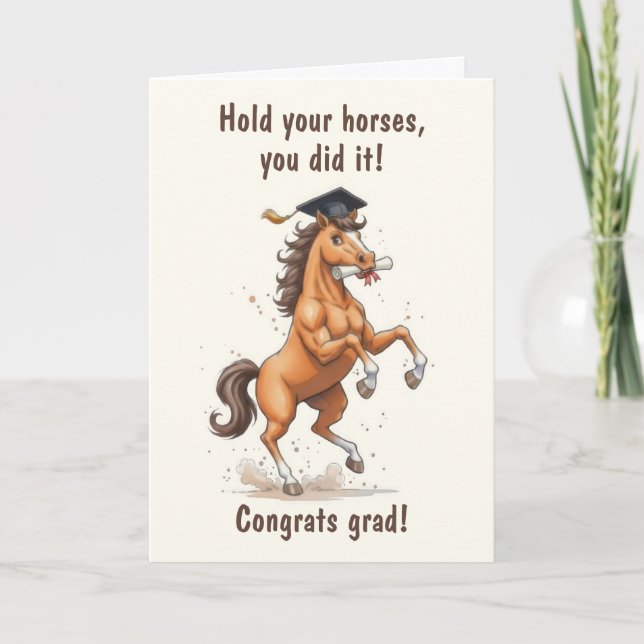 Horse Graduation Card (Front)
