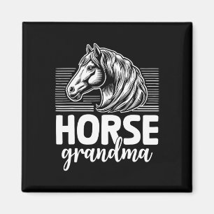Horse Grandma Horseback Riding Grandmother Horses Magnet