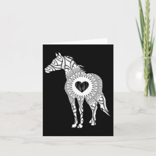 Horse Graphic White Equine Horseback Riding Gift  Card