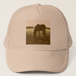 Horse Grazing Pop Art Trucker Hat