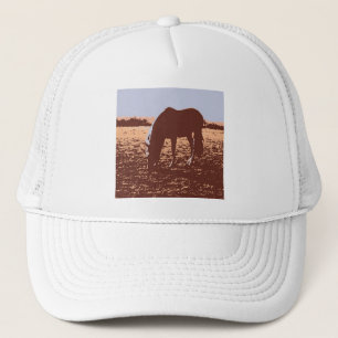 Horse Grazing Pop Art Trucker Hat