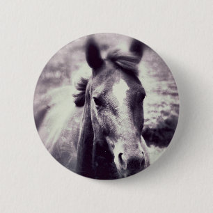 Horse Grunge 6 Cm Round Badge