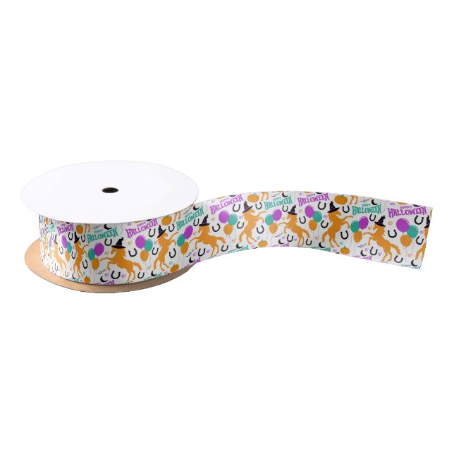 Horse Halloween Satin Ribbon (Spool)