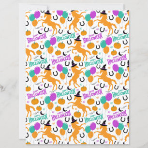 Horse Halloween Scrapbook Paper