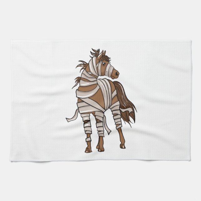 Horse Halloween  Tea Towel (Horizontal)