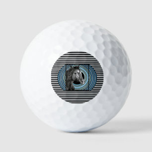 Horse Hand Drawn Art  Golf Balls