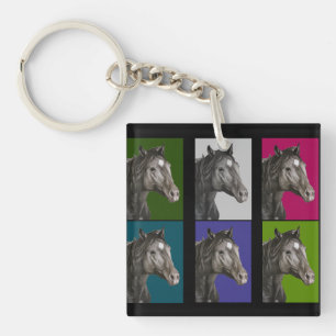 Horse Hand Drawn Art  Key Ring