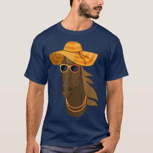Horse Hat Funny Derby day Party, Farmer Horse, Hor T-Shirt