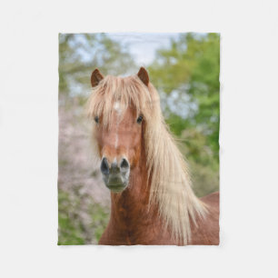 Horse Head Aegidienberger cross Icelandic and Paso Fleece Blanket