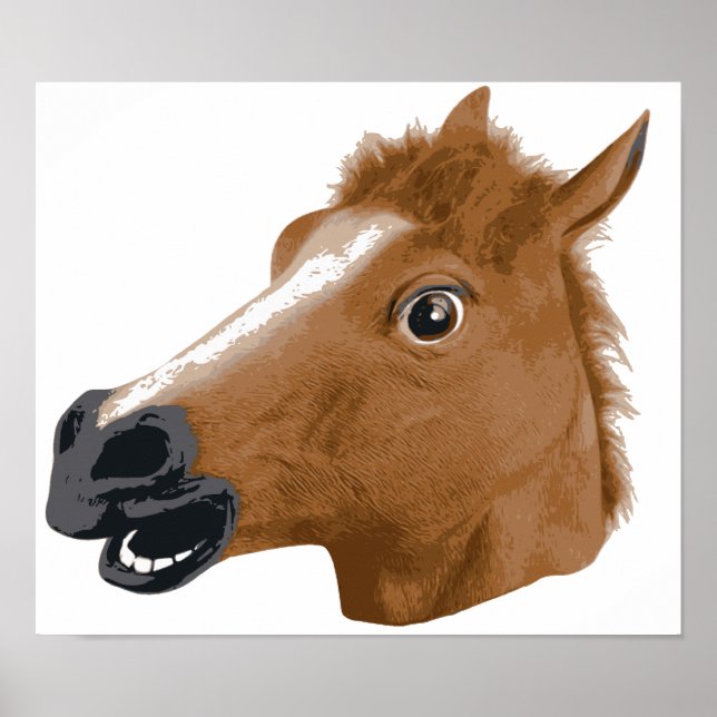 Horse Head Creepy Mask Poster (Front)
