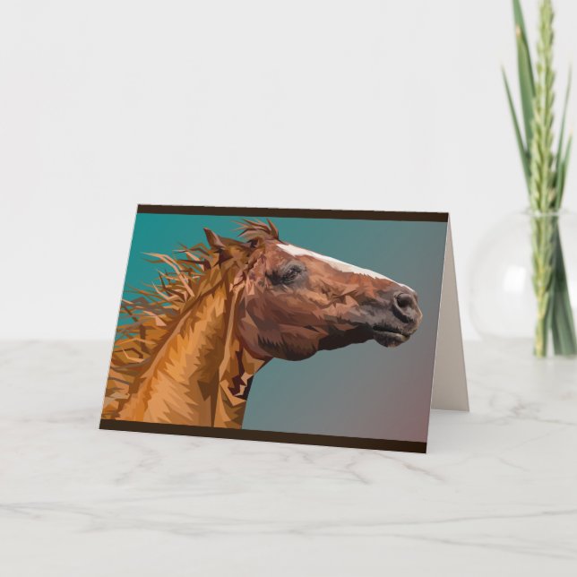 horse head greeting card (Front)