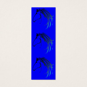 Horse Head Logo in shades of Blue BookMark