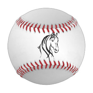 Horse Head on Silver Baseball