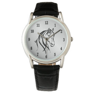 Horse Head on Silver Watch